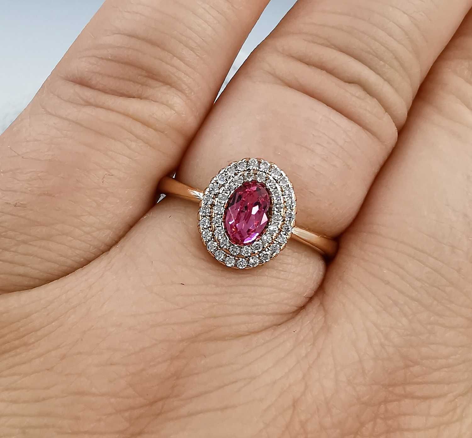 30157 Pierścionek pozłacany średnica 17 mm ROSE SWAROVSKI