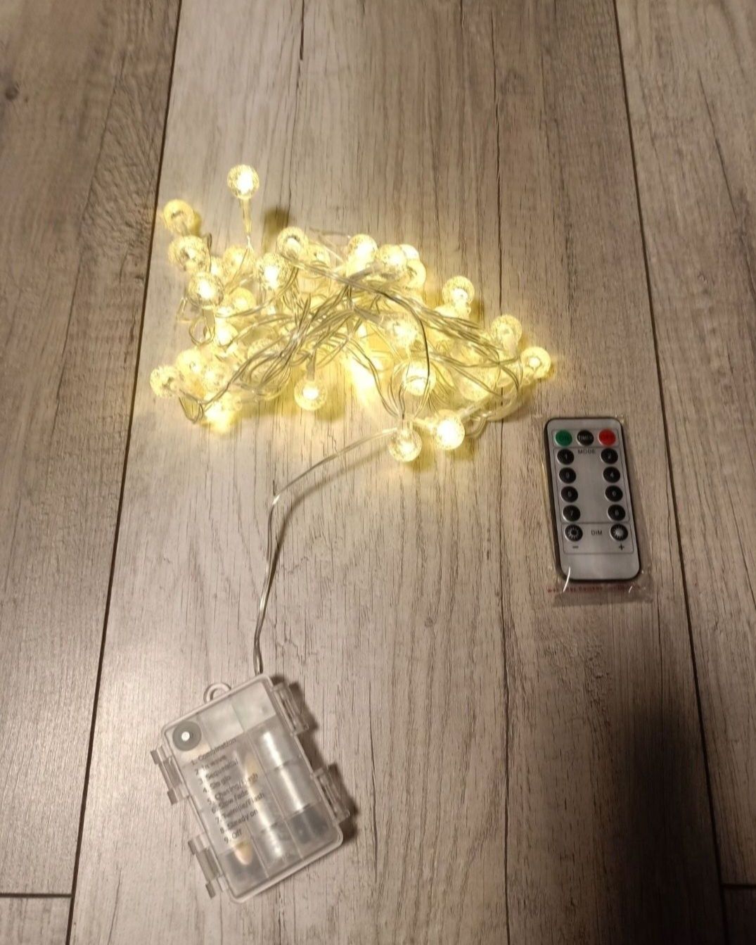 50 LED sznur światet z pilotem wodoodporne do wewnątrz na zewnątrz