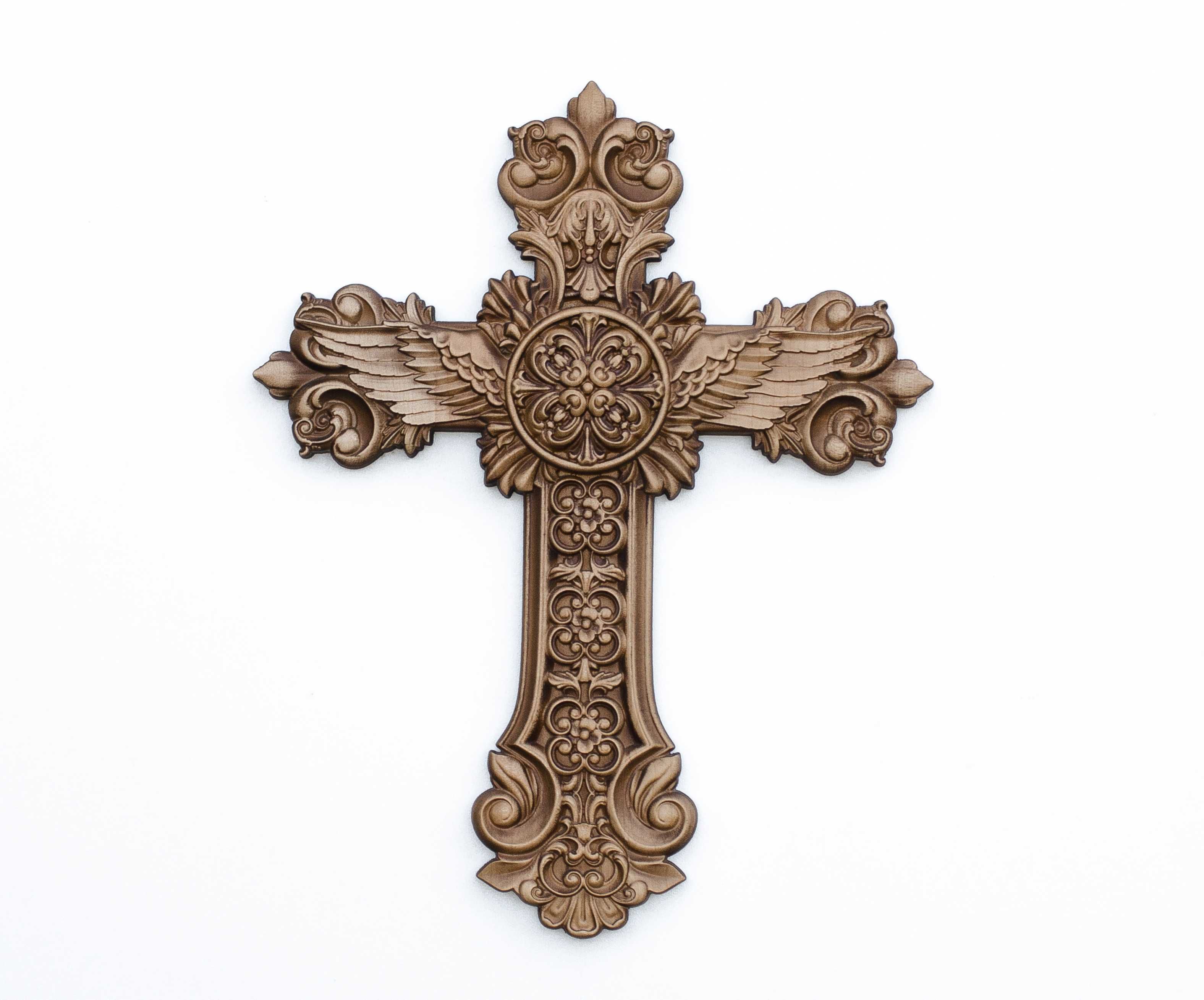 Хрест з дерева / Різьба по дереву, розмір 30х23.7 см