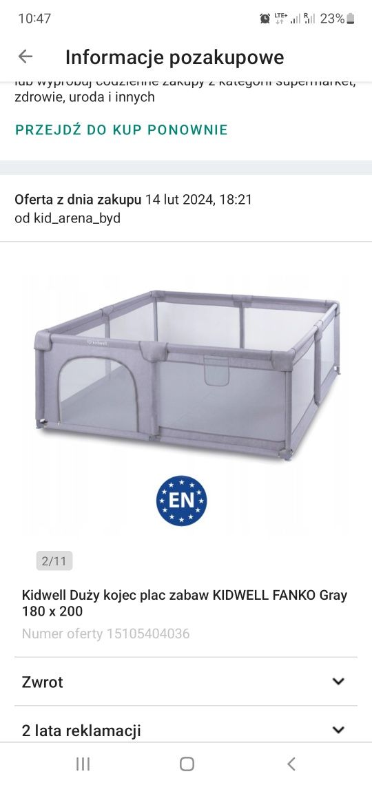 Kojec dla dziecka