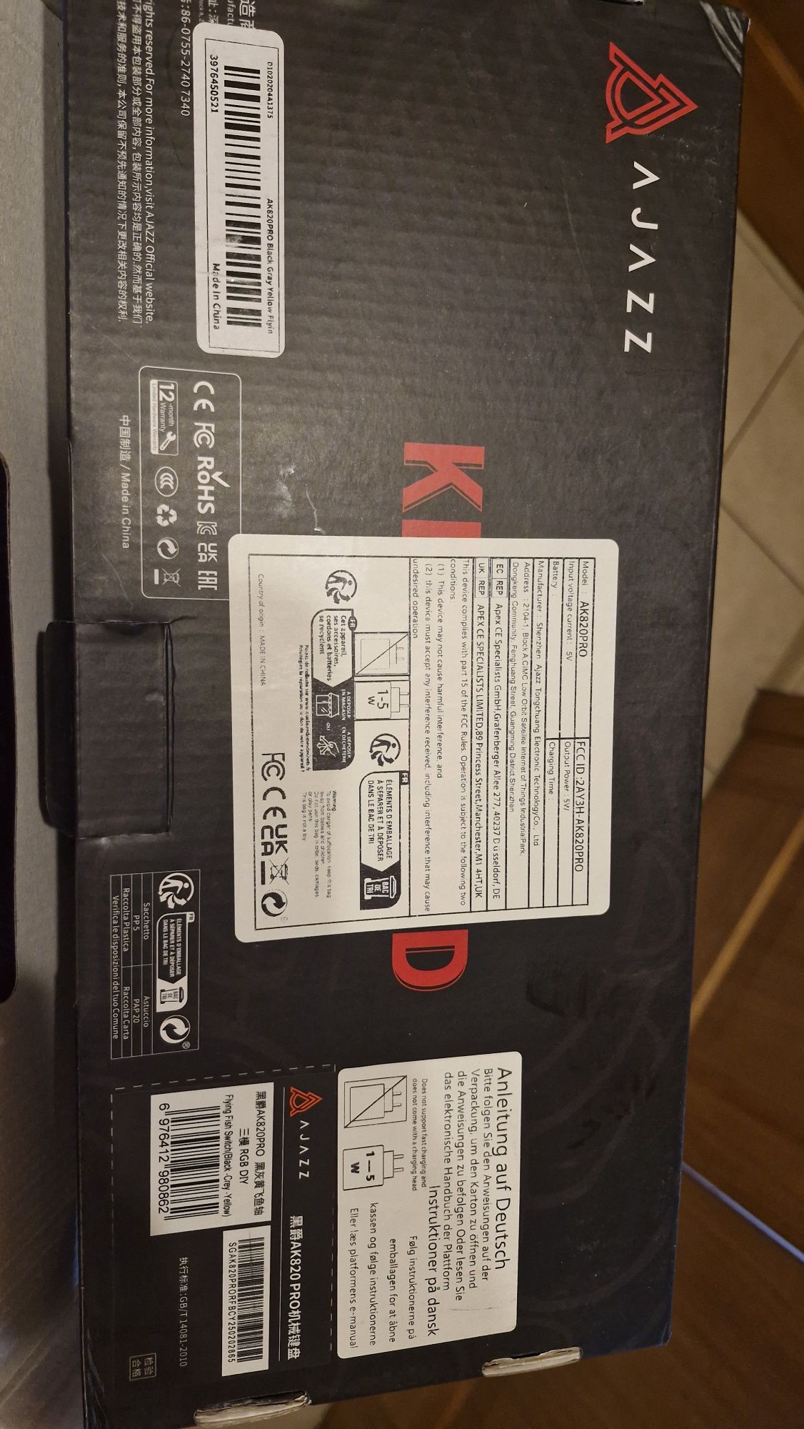 Клавіатура бездротова AJAZZ AK820 PRO 75%