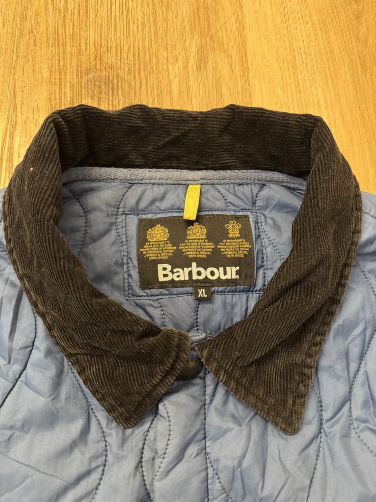 Barbour Liddesdale Track Quilt Jacket XL Light blue kurtka lekka