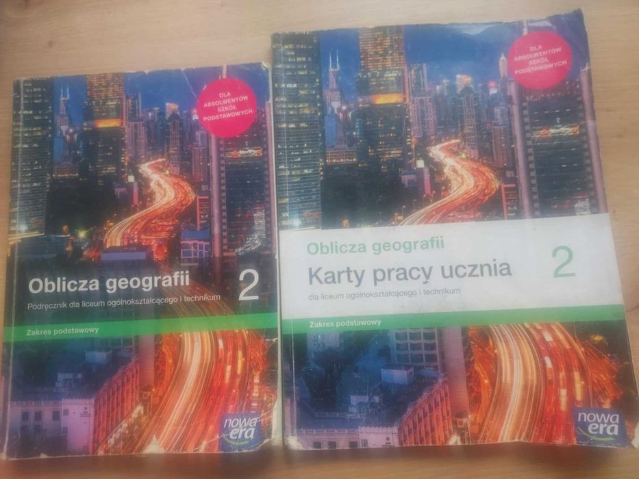 sprzedam podręcznik i ćwiczenia do geografii klasa 2 technikum i lo