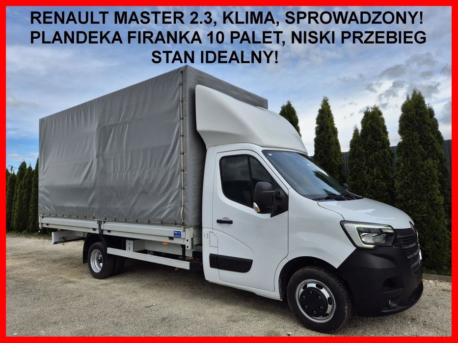 Renault 2.3 Plandeka Burto-Firanka 10 palet  Skrzynia 5m, Bliźniaki , Klima, Sprowadzony, Idealny!