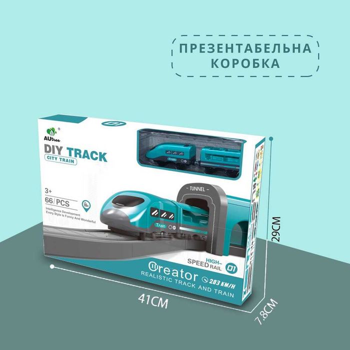 Іграшкова дитяча залізна дорога потяг поїзд паровоз залізниця електрич