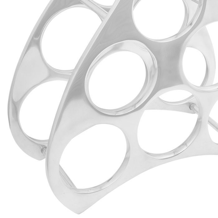 vidaXL Stojak na wino srebrny 38 x 33 x 13 cm aluminium