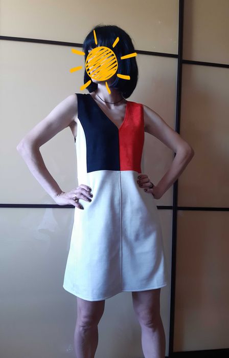 Комбинированное платье под нубук zara