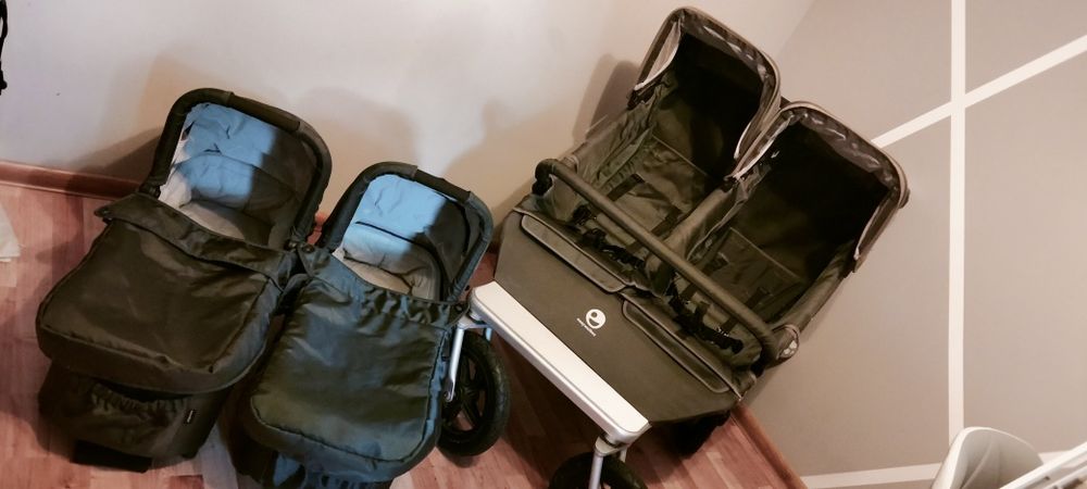 Wózek dla bliźniąt EasyWalker Duo + 2 Nosidła