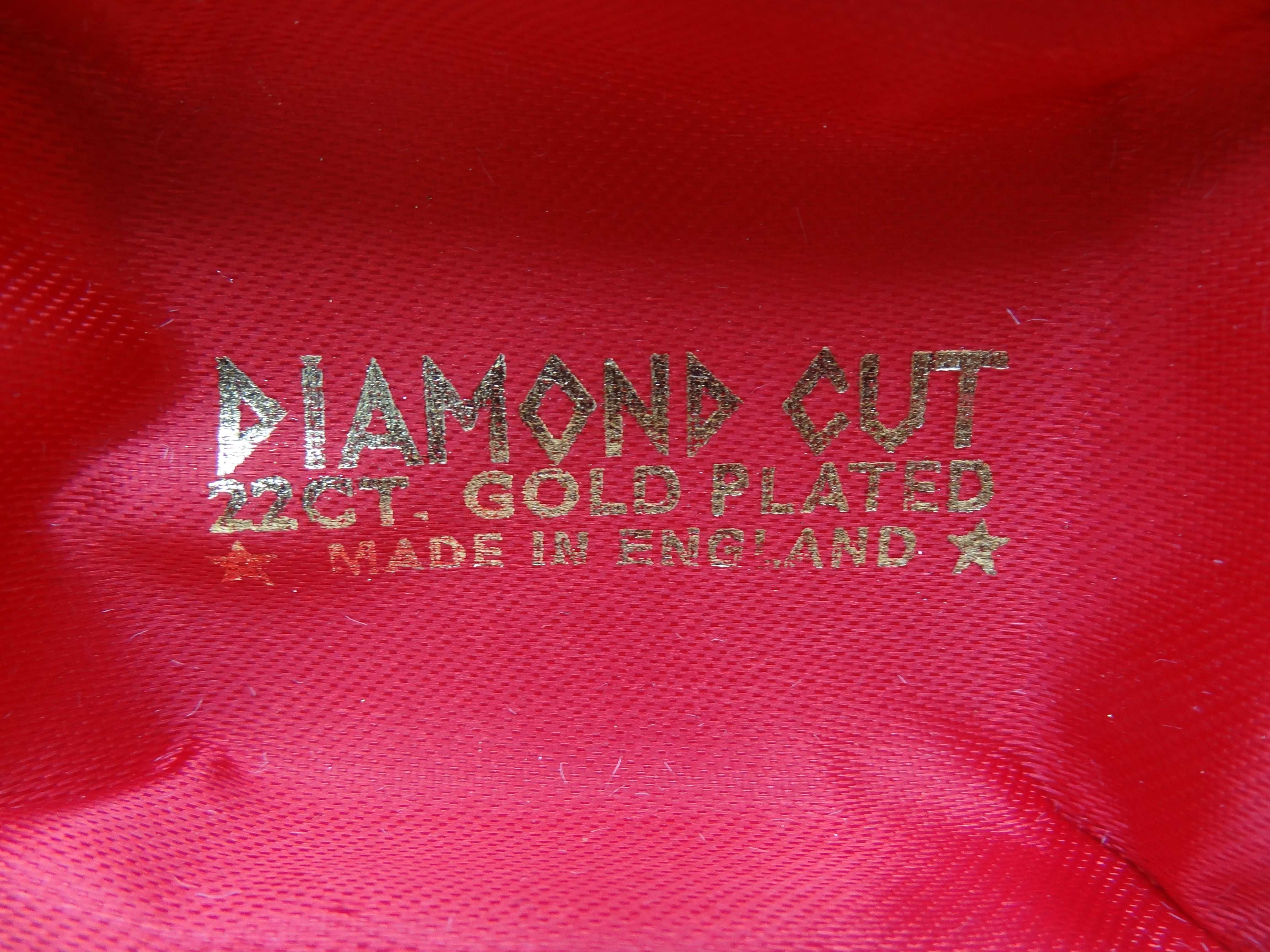 Запонки колекційні позолота diamond cut 22ct. gold plated англия