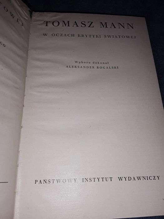 Tomasz Mann w oczach krytyki światowej wielcy pisarze