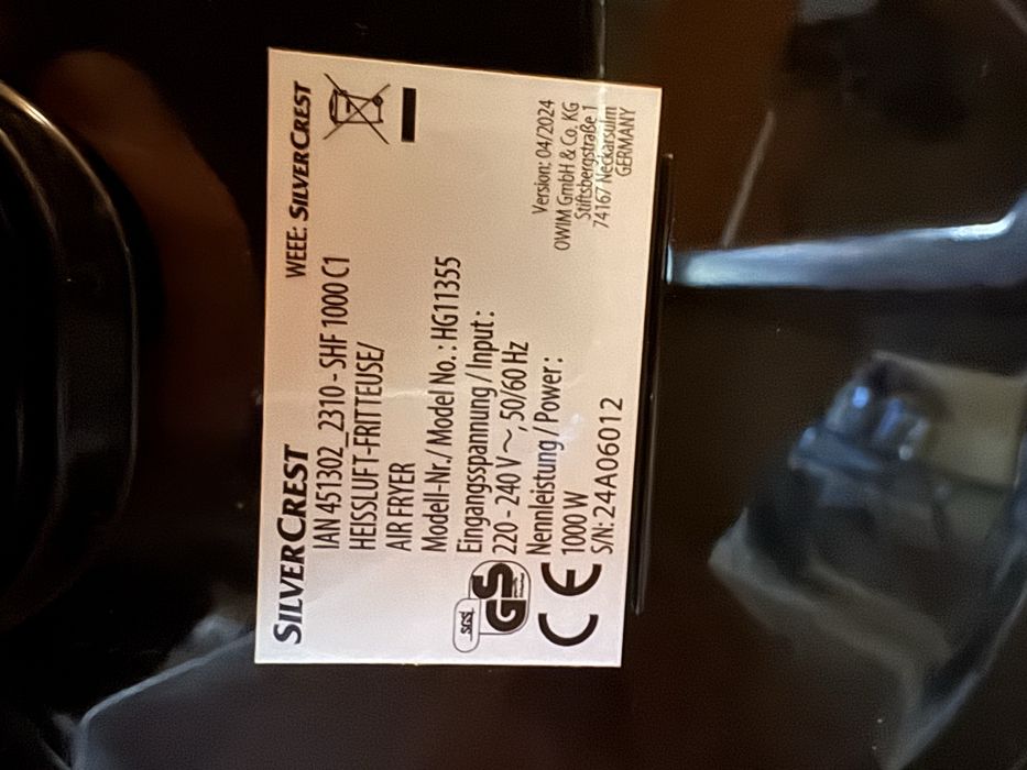 Air Fryer SilverCrest