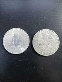 2 moedas em prata de 50 escudos  1971 e 1972
