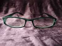 Okulary od optyka +2 do czytania, ciemno-zielone oprawki