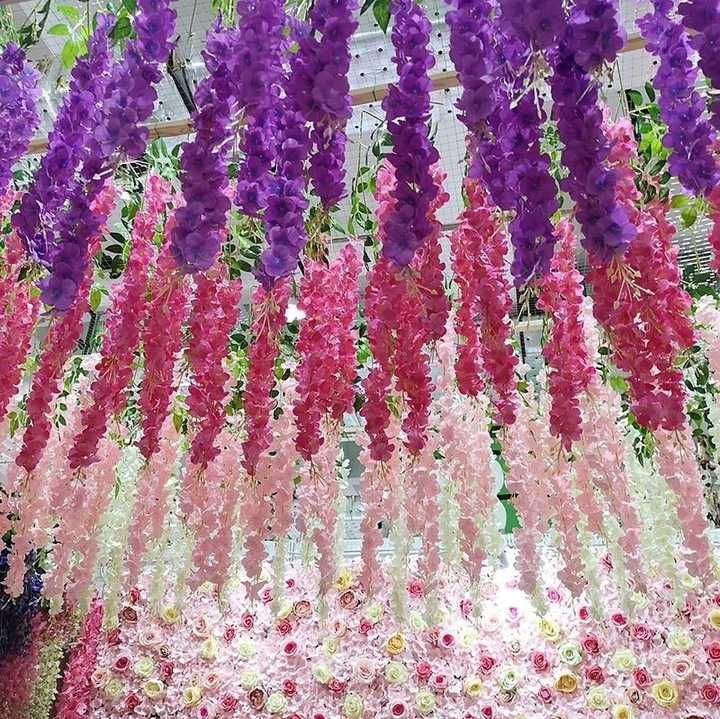 12x wisteria glicynia sztuczna girlanda kwiatowa dekoracja