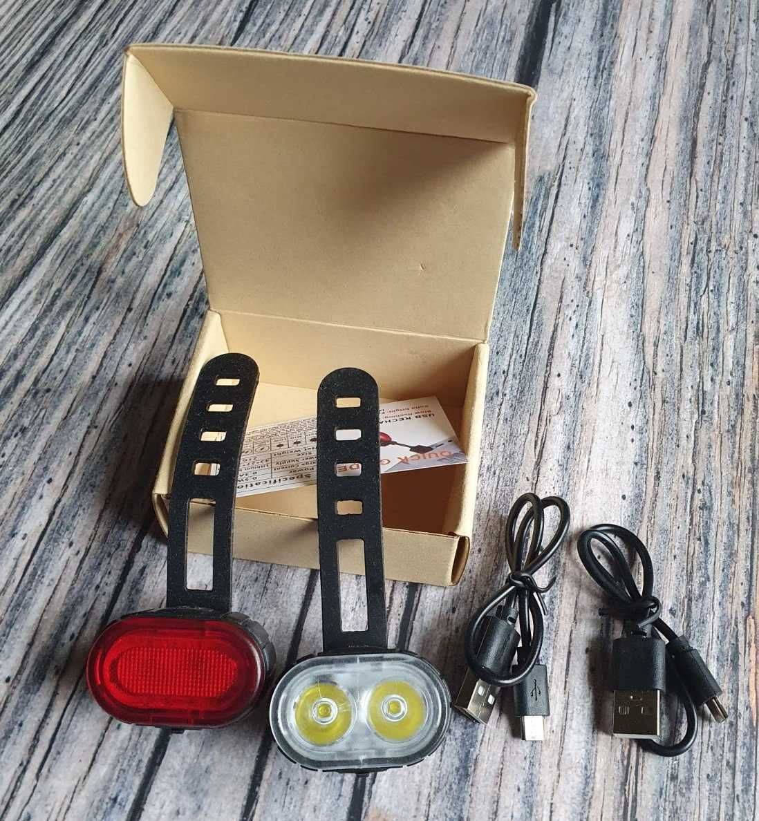 Lampy, oświetlenie, hulajnoga, rower, LED, p/t kpl., ładowane USB