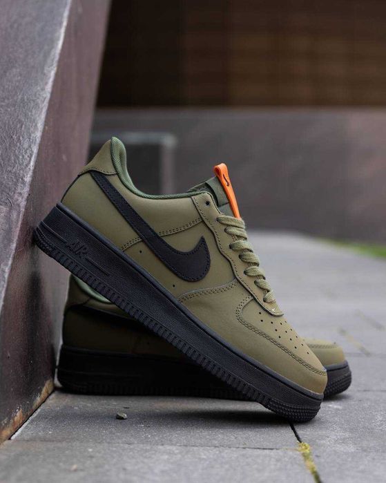 Кросівки Nike Air Force 1 07 Low Khaki/Black/Orange premium i96