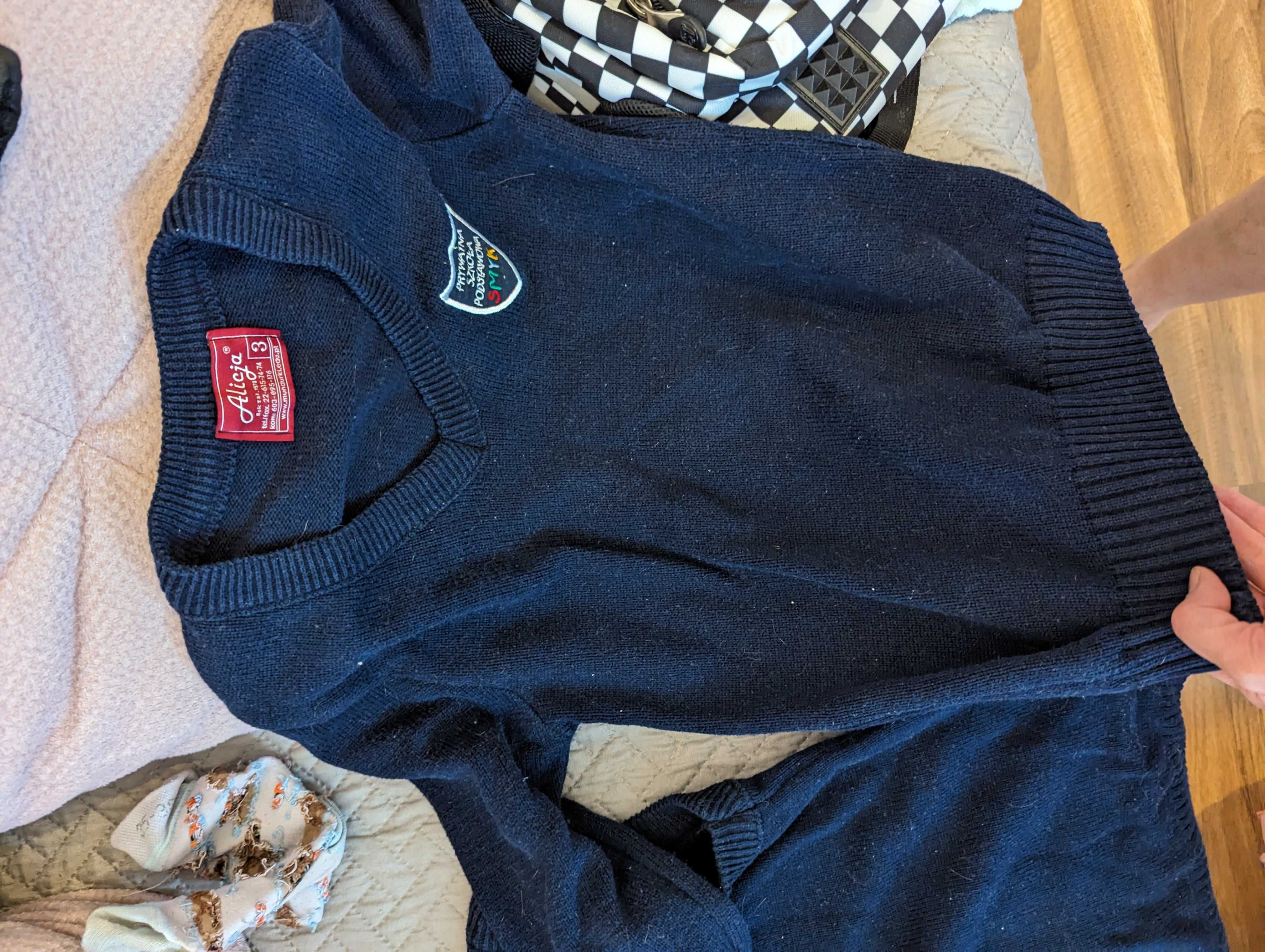 Smyk marka kamizelka i sweter 140 szkoła