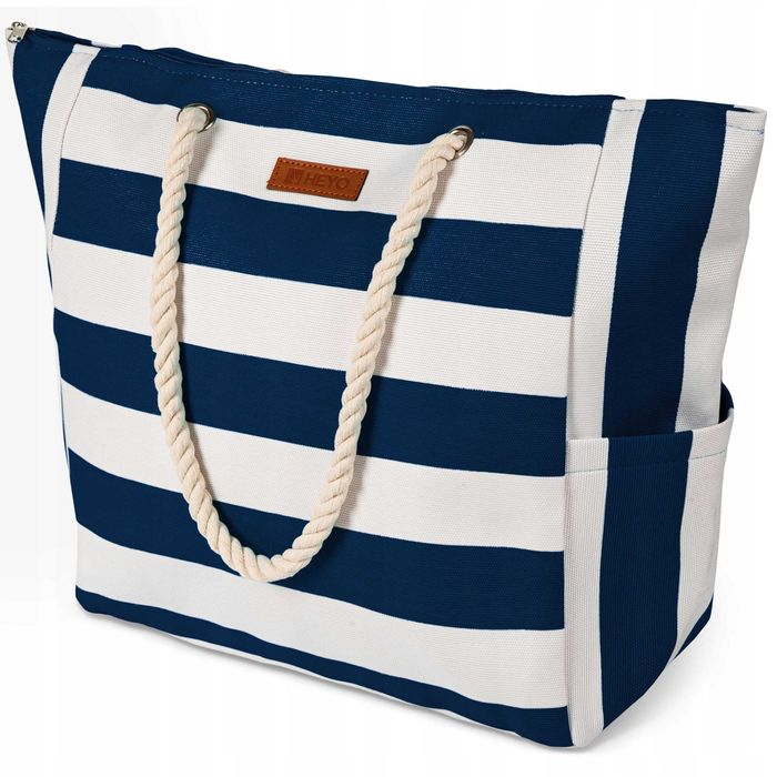 Nowa Torba Plażowa Shopper Na Plażę Piknik Zapinana Na Zamek Duża