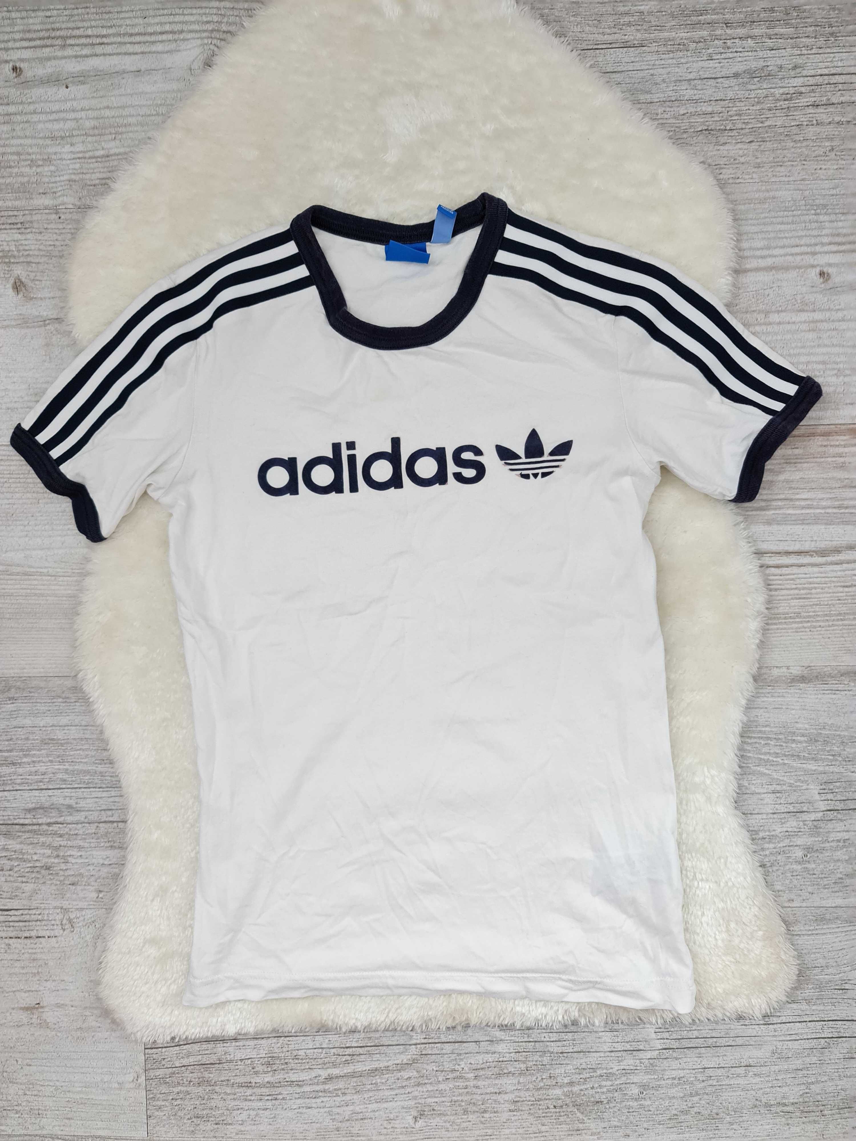 Koszulka Adidas Biała Rozmiar XS / S Oryginalna Duże Logo