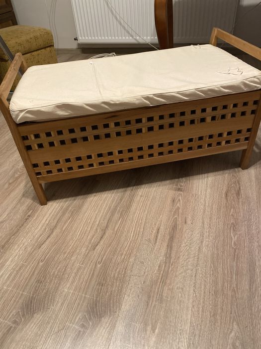 Ława drewniana ze schowkiem