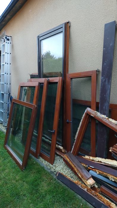 Okna drewniane z rozbiórki