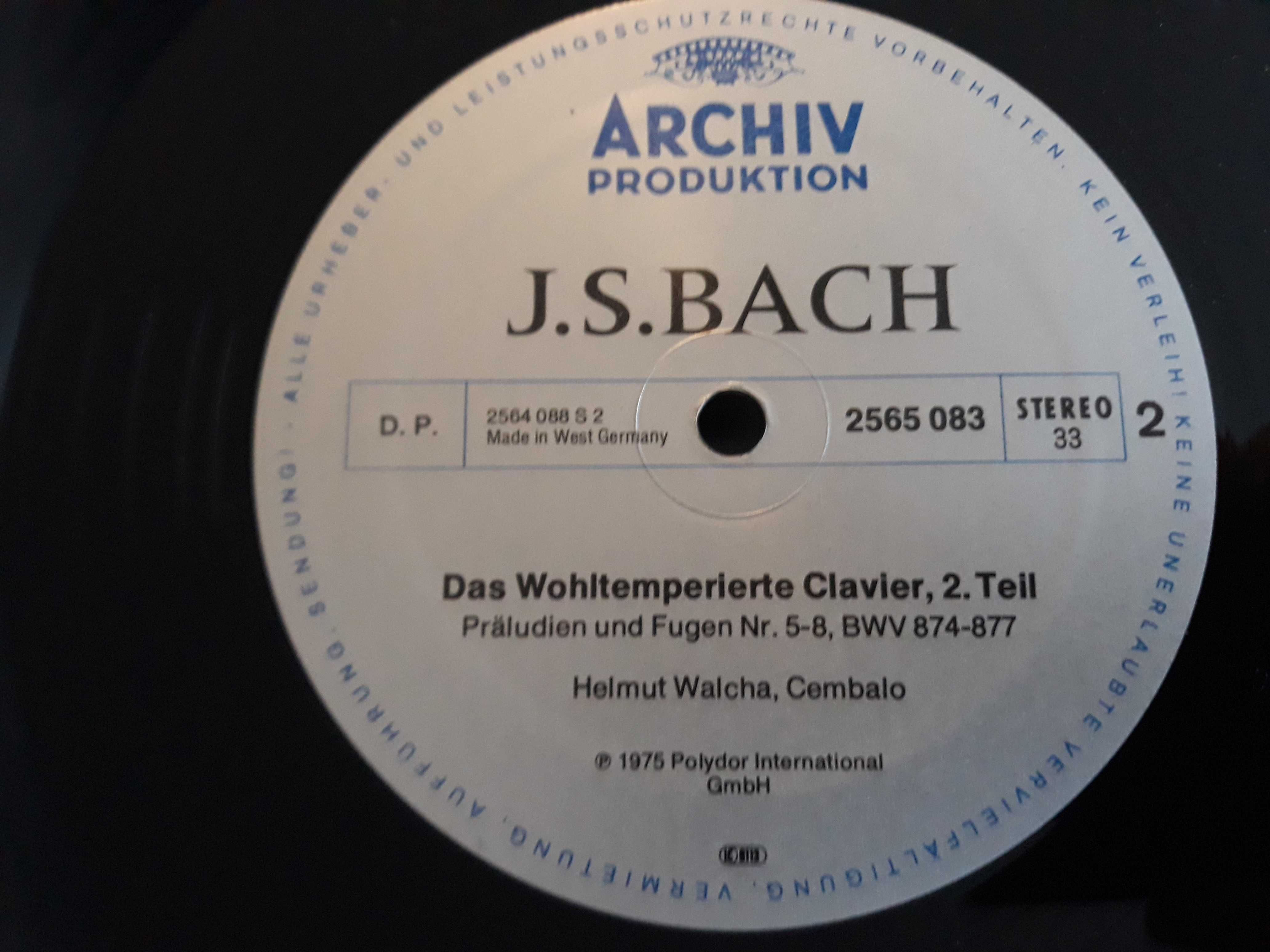 Płyty winylowe: J.S. Bach Das Wohltemperierte Clavier 1&2