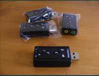 Placa som externa USB com botões