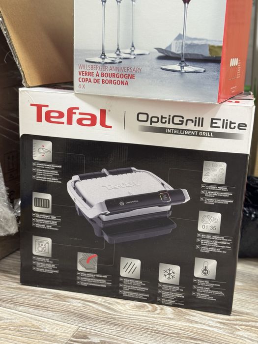 Гриль tefal optigrill elite + нові запасні панелі