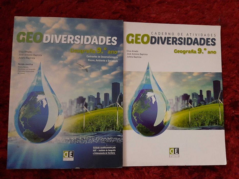 Manuais 9.ºAno, Inglês, Geografia, Espanhol, Físico-Química