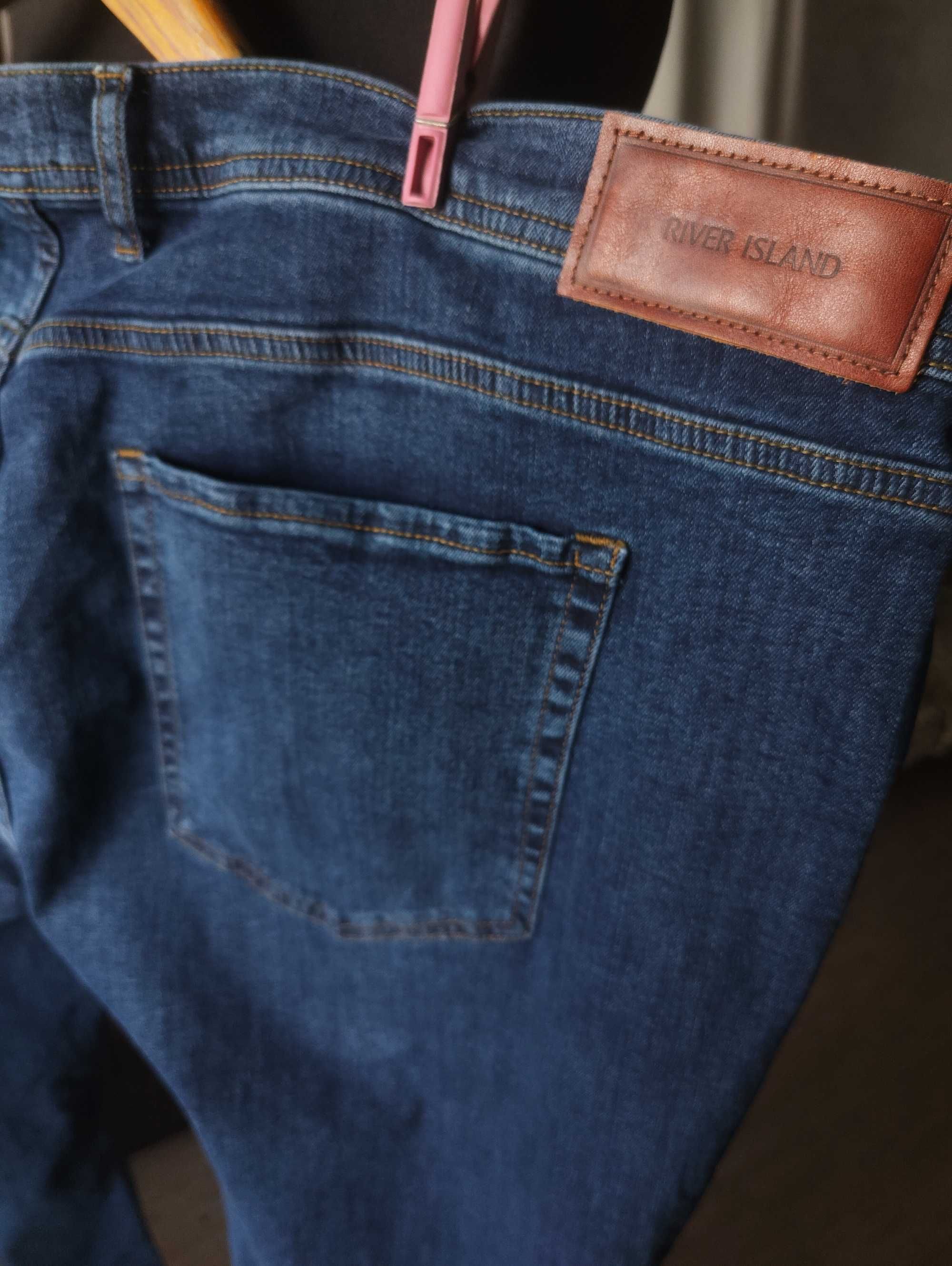 Джинсы River Island jeans United Kingdom W48 stretch mid blue.