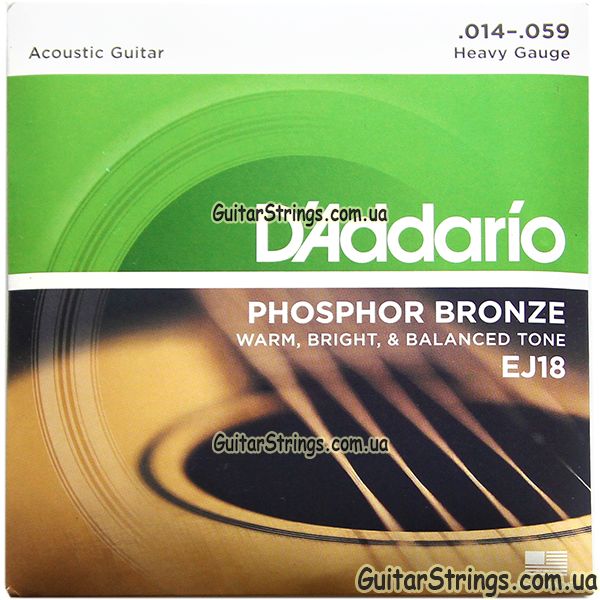 Струны D'Addario EJ10 Bronze 80/20 10-47 для акустической гитары, США