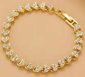 Pulseira Corações Dourada NOVA