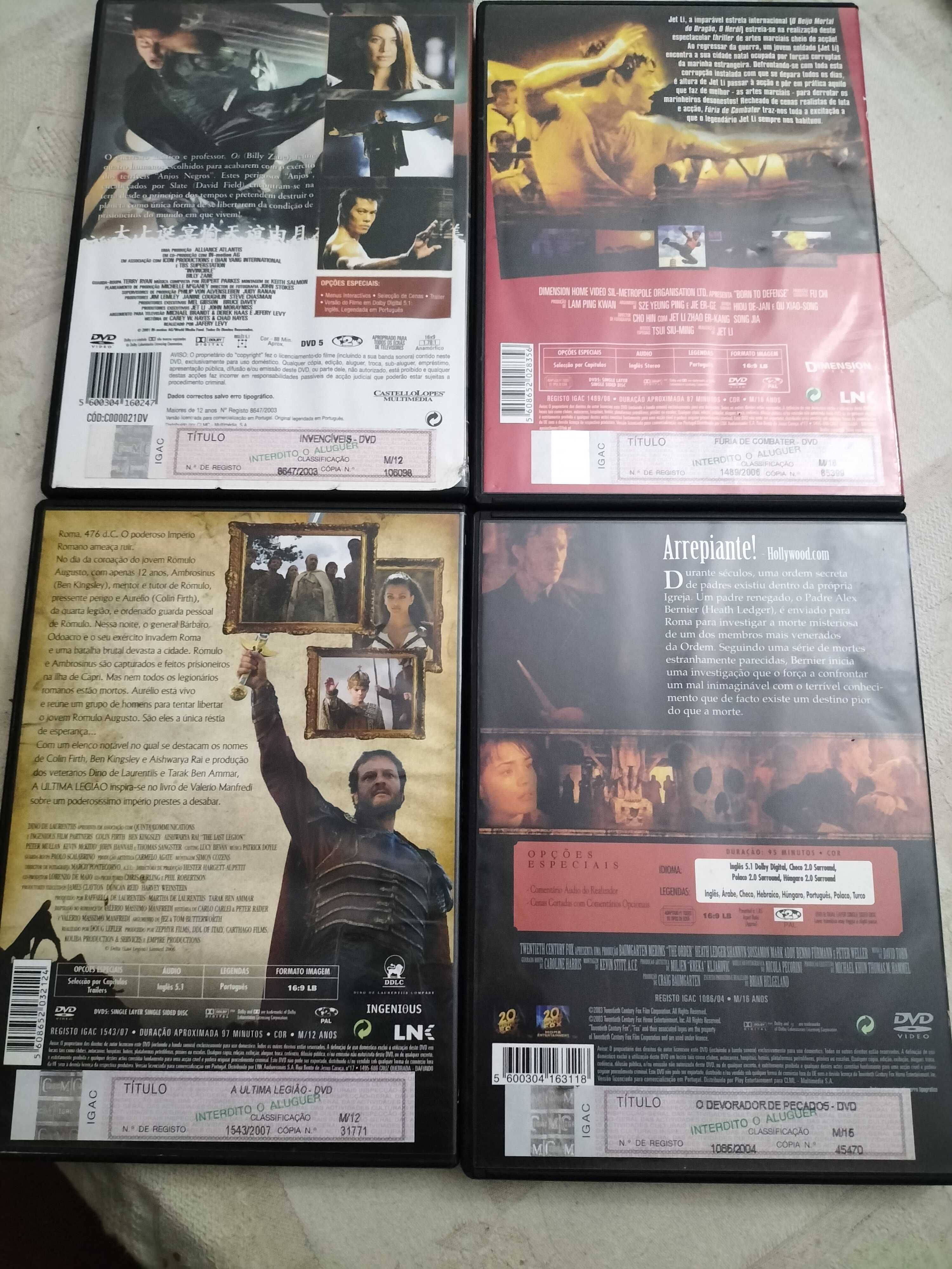 Pack de DVDs originais em excelente estado.