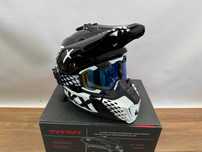Kask motocyklowy ENDURO CKX + Gogle Titan Black/White L