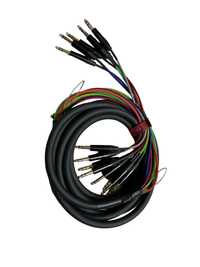 Kabel wieloparowy audio 8 jack TRS 6.3 długość 5 metrów