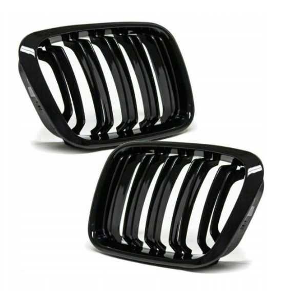 Nerki Grill BMW 3 E46 4D PRE LCI Czarny Połysk