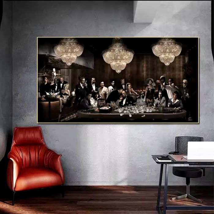 Картина класична godfather scarface настінна велика мафія