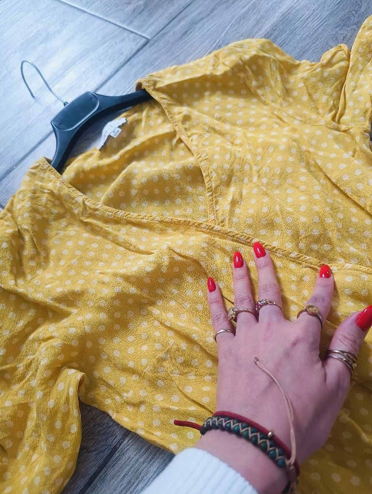 Żółta słoneczka sukienka MIDI r S/M