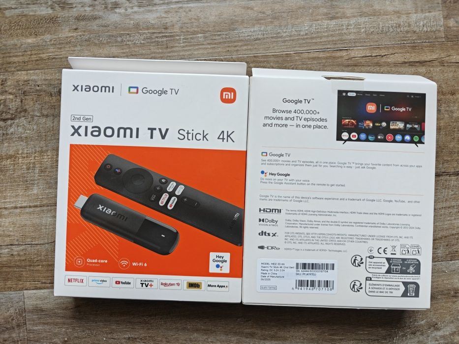 Xiaomi Mi TV stick 4k 2025 (MDZ-33-AA), Google TV 14, запаковані