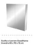 Szafka z lustrem Goodhome Imandra 80x90x15