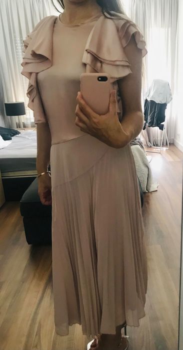 Vestido de cerimónia rosa de tulle,36