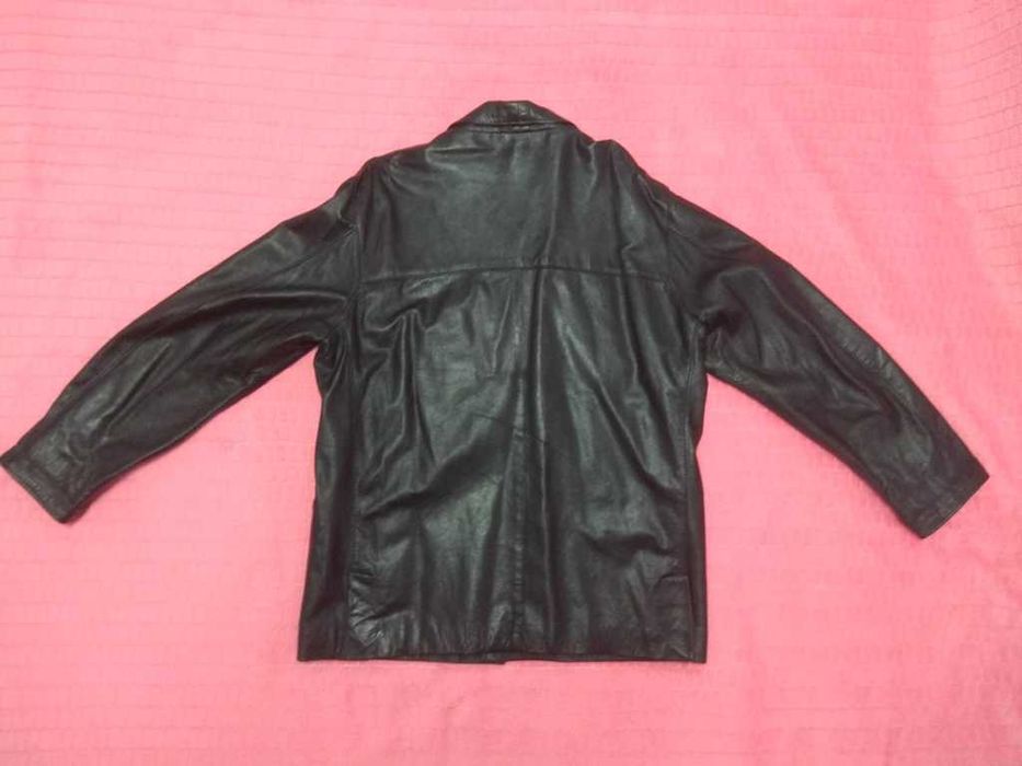 Мужской кожаный пиджак - Б/У -