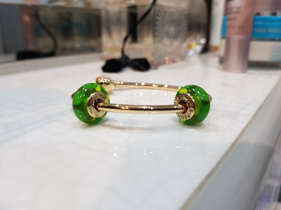 Pandora 14k murano złoto kalie