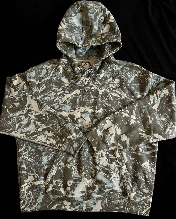 Nike ACG Therma-Fit Fleece All Over Print Hoodie Light Bone