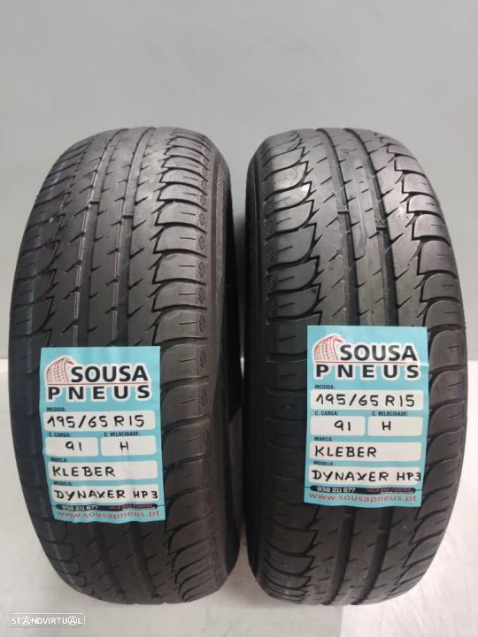 2 pneus semi novos 195-65r15 kleber - oferta dos portes 85 EUROS