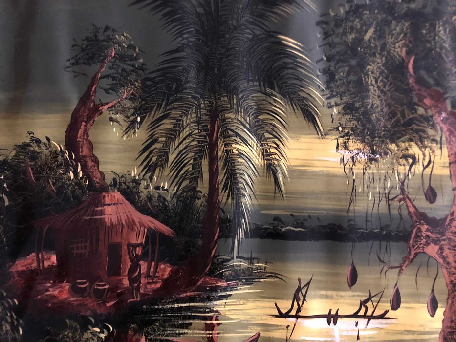 Tela paisagem Angola - pintura a óleo assinada (2003)