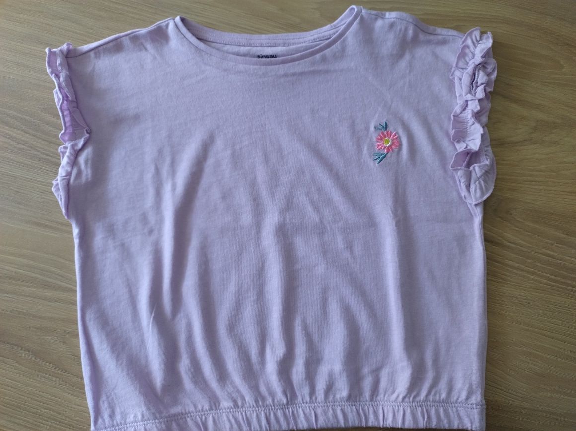 Bluzeczka na lato dla dziewczynki jak nowa, krótsza bluzka, r. 122