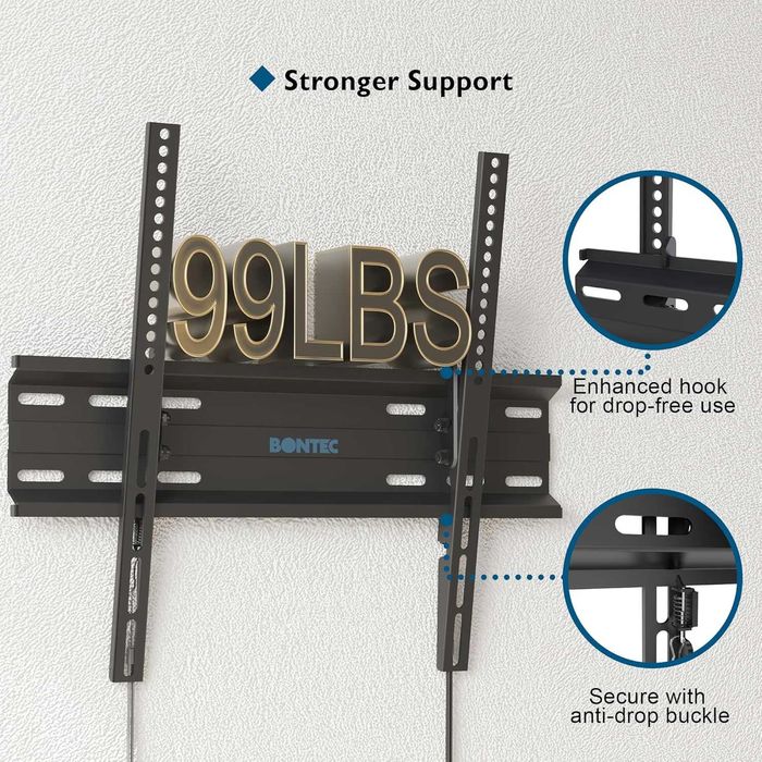 BONTEC Uchwyt ścienny do telewizora 23–60 cali, uchylny, do 45 kg