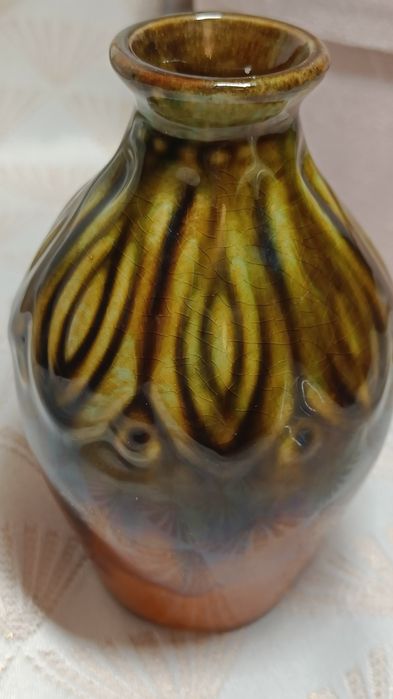Ваза майоліка українська кераміка вінтажна.