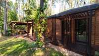 Przestronny, świetnie wyposażony dom gościnny z kominkiem w lesie
